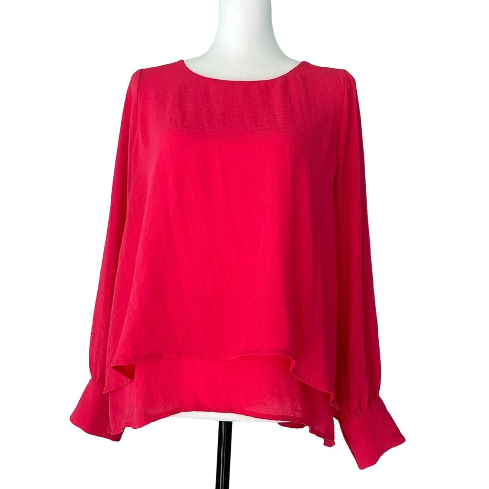 Apt 9  Pink Long Sleeve Flowing Top  Size Medium